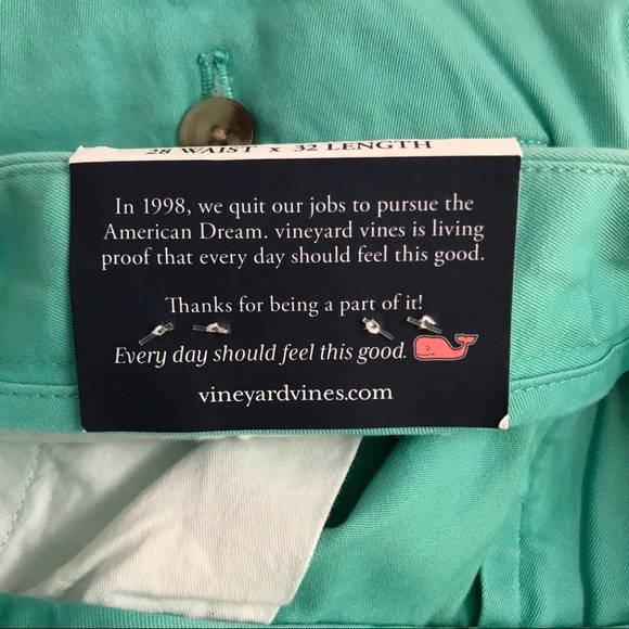 Vineyard Vines Green Breaker Pants Mens Size 28x32 - Picture 8 of 8